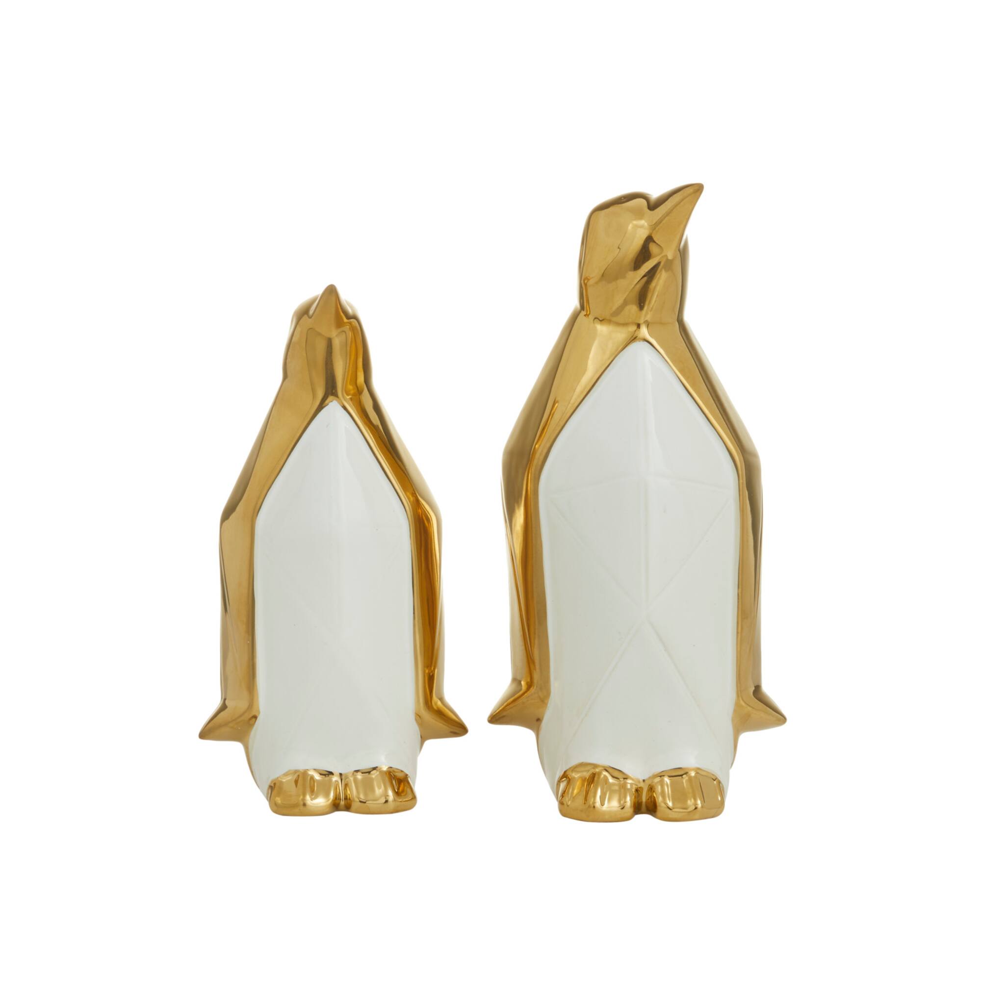 CosmoLiving by Cosmopolitan Gold Porcelain Glam Sculpture, 11" x 9"